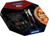 Kit para Pizza Tramontina con Láminas en Acero Inoxidable y Mangos de Polipropileno Negro de 14 Piezas